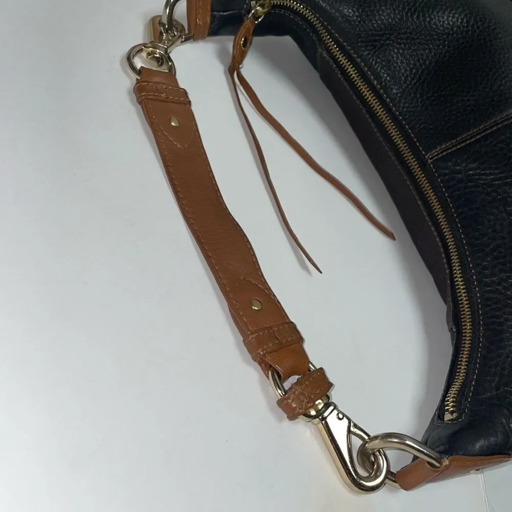 Cole Haan Black and Brown Hobo Bag